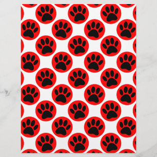 Papier Patrouilles De Chien Noir En Pois Rouge