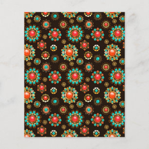 Papier Pattern de Ethnic Brooches Seamless