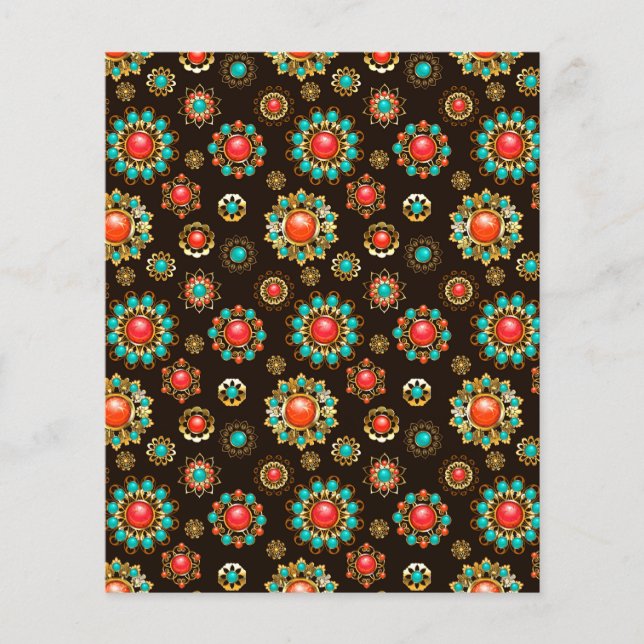 Papier Pattern de Ethnic Brooches Seamless (Devant)