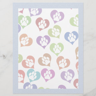 Papier Pattes dans les coeurs