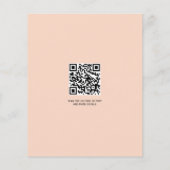 Papier Pavot rose faire-part de mariage fleuri BUDGET QR (Dos)