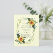 Papier Pays Fleurs de soleil rustiques Vert Budget Mariag (Debout devant)