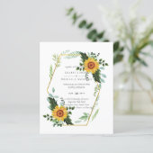 Papier Pays Fleurs de soleil rustiques Vert Budget Mariag (Debout devant)