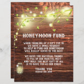 Papier Pays Rustic Mason String Lights Honeymoon Fund (Devant / Derrière)
