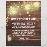 Papier Pays Rustic Mason String Lights Honeymoon Fund<br><div class="desc">Boite rustique en bois de maçonnerie mariage chaîne de lumières branche arbre avec feuilles verts papier de carte Honeymoon Fund. Le cordon lumineux illumine les feuilles verts contre un beau bois rustique brun foncé. Ce design mariage rustique est personnalisable et parfait pour votre magnifique mariage campagnard extérieur. Vous pouvez personnaliser...</div>