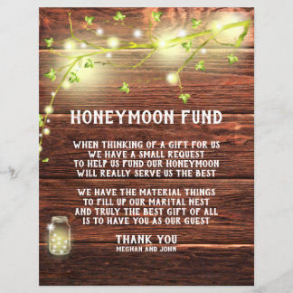 Papier Pays Rustic Mason String Lights Honeymoon Fund