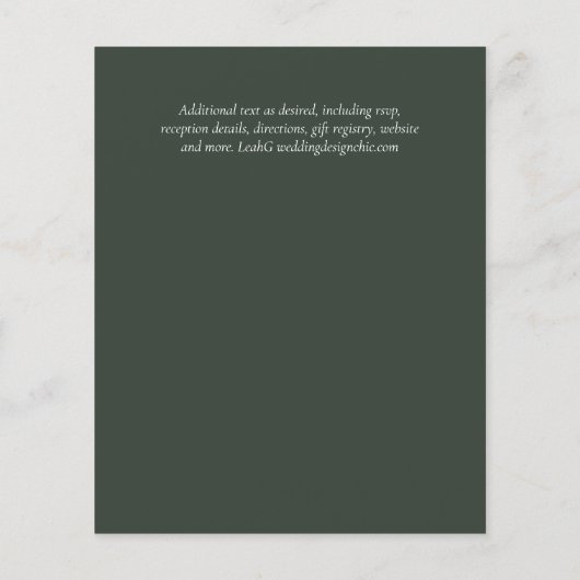 Papier Pays Rustique Photo Carved Heart Monogramme Mariag (Dos)