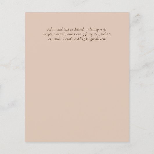 Papier Pays Rustique Photo Gravé Coeur Monogramme Mariage (Dos)