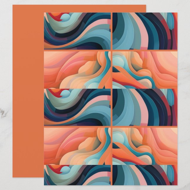 Papier Paysage Abstrait 1 (Devant / Derrière)