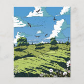 Papier Paysage japonais vintage la nuit (Devant)