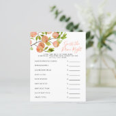 Papier Peach Devinez Le Prix Bon Baby shower Jeu (Debout devant)