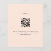 Papier Peach or rose QR RSVP budget faire-part de mariage (Dos)