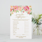 Papier Peach & Pink Peony Baby Word Scramble & Price Jeu (Debout devant)
