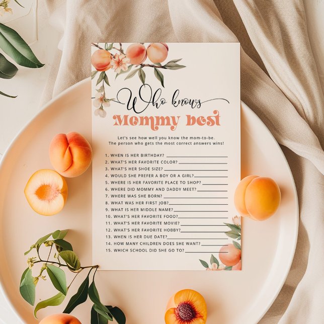Papier Peach Qui connaît maman meilleur jeu de douche (Créateur téléchargé)