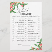 Papier Peaches - Jeu de baby shower pour les futures mari (Devant)