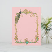 Papier Peacock avec cadre Or Ornate (Debout devant)