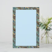 Papier Peacock Bleu Conception (Debout devant)