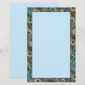 Papier Peacock Bleu Conception (Devant / Derrière)