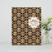 Papier Peacock & Feather Elegant Matching Wedding Program (Debout devant)