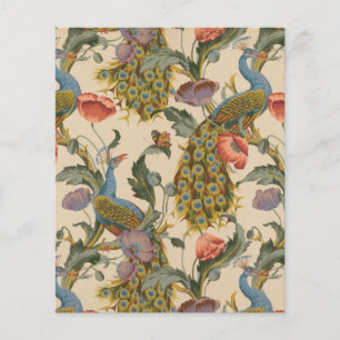 Papier Peacock Motif vintage Art coloré