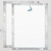 Papier Peacock turquoise (Devant / Derrière)