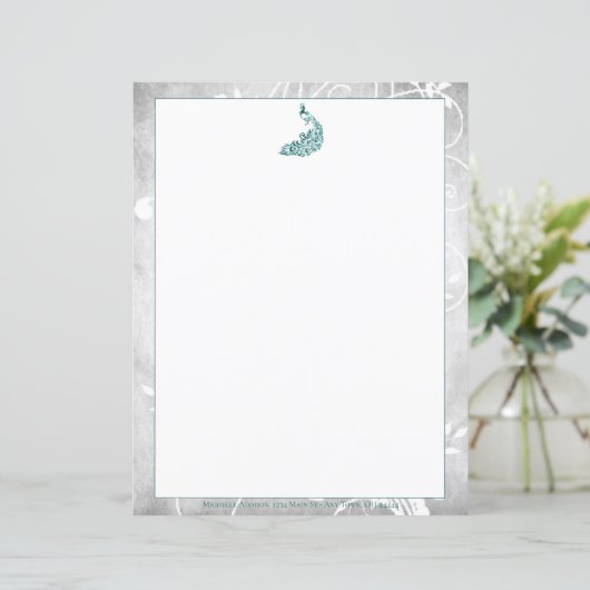 Papier Peacock turquoise (Debout devant)