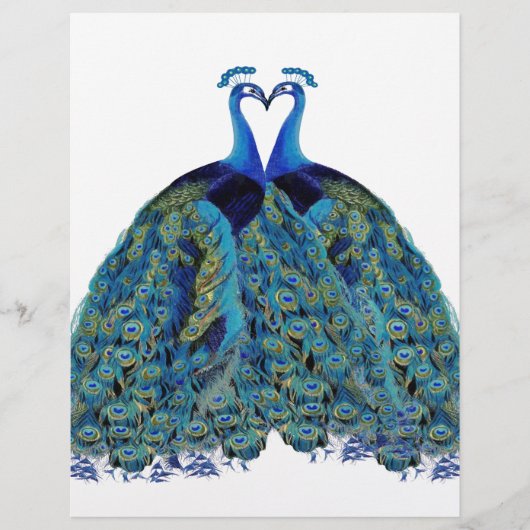 Papier Peacocks vintages Embrasser les cadeaux de mariage (Devant)
