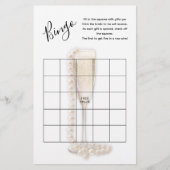 Papier Pearl & Prosecco Fête des mariées Jeu de Bingo (Devant)
