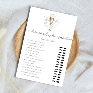 Papier Pearl & Prosecco Il A Dit Qu'Elle A Dit Jeu De Mar