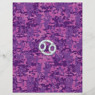 Papier Pearle comme cancer Zodiac Connexion Camo numériqu