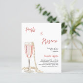 Papier Pearls Prosecco chic rose brune invitation à la do (Debout devant)