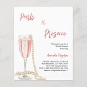 Papier Pearls Prosecco chic rose brune invitation à la do (Devant)