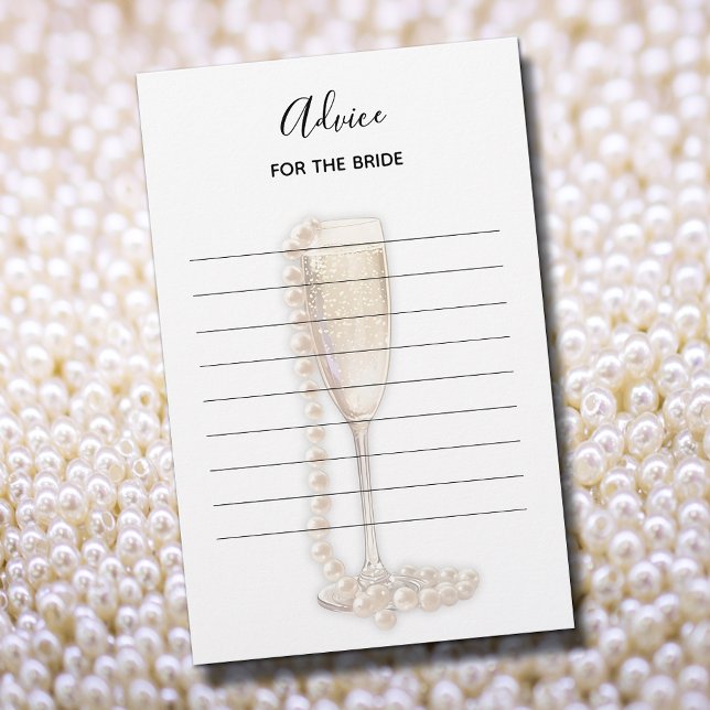 Papier Pearls & Prosecco Fête des mariées Conseils pour m (Pearls & Prosecco Advice for the Bride Game, 5.5" x 8.5" light weight sheets)