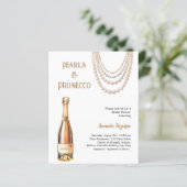 Papier Pearls Prosecco Fête des mariées élégante (Debout devant)