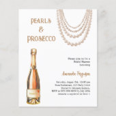 Papier Pearls Prosecco Fête des mariées élégante (Devant)