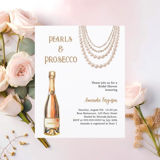 Papier Pearls Prosecco Fête des mariées élégante