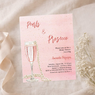 Papier Pearls Prosecco rose Bridal Douche invitation