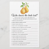 Papier Pears Who knows the bride best (Devant)