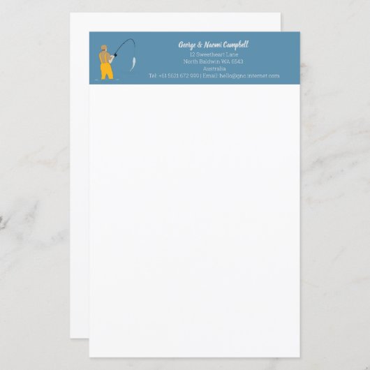 Papier Pêche (Devant / Derrière)