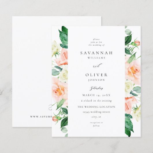 Papier Pêche budgétaire et Mariage floral blanc V3 (Devant / Derrière)