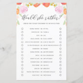 Papier Pêche Floral Voudrait Mariée Plutôt Douche jeu (Devant)