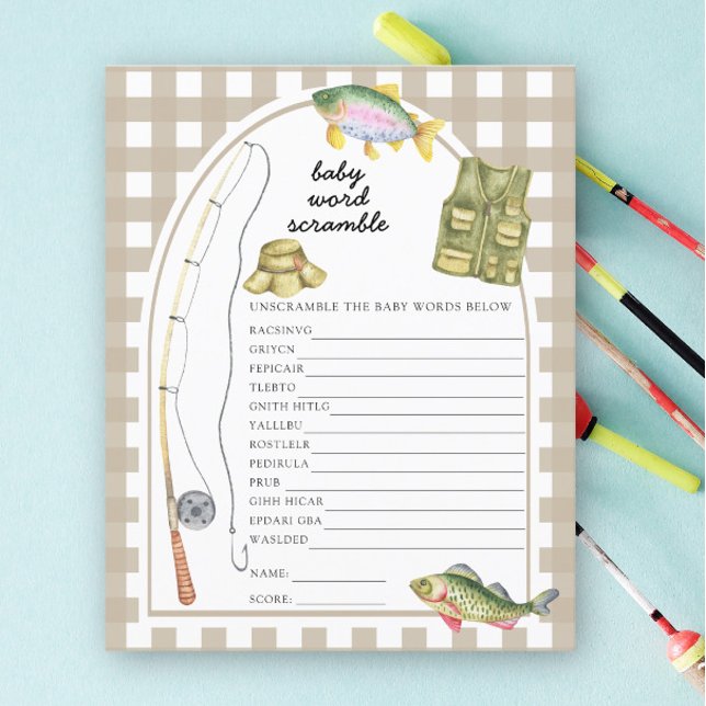 Papier Pêche - Jeu de mots mêlés pour bébé (Créateur téléchargé)