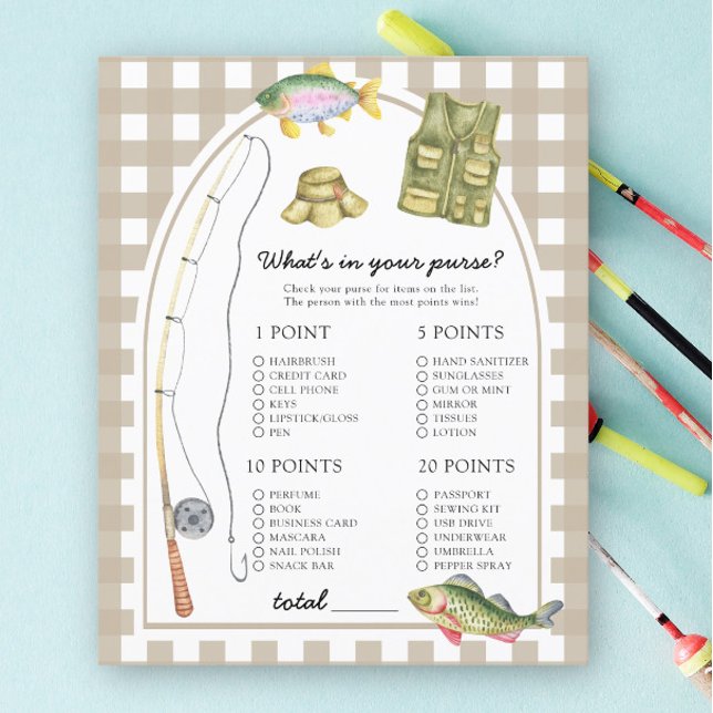 Papier Pêche - Qu'y a-t-il dans votre jeu de baby shower  (Créateur téléchargé)