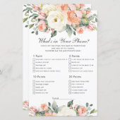 Papier Pêcher la Fête des mariées florale Ce qui est dans (Devant / Derrière)