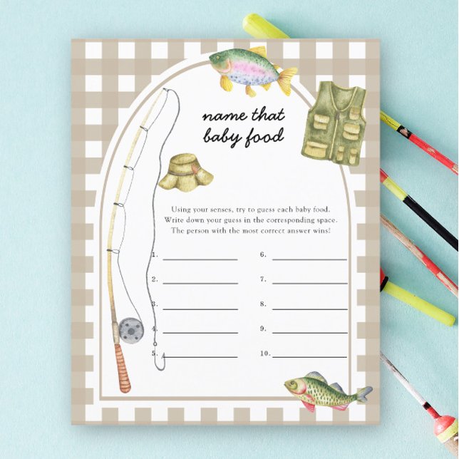 Papier Pêcheur - Nommez ce bébé Jeu de douche alimentaire (Créateur téléchargé)