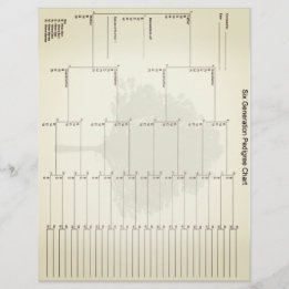 Papier Pedigree de six générations Regarder Vintag