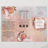 Papier Peine rose botanique moderne plus photos (Devant)