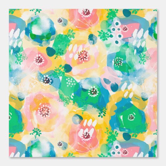 PAPIER PEINT 油絵調のカラフルなシームレスパターン柄 (Recto)