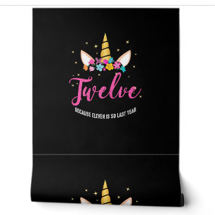 Papier Peint 12 Anniversaire Cadeaux de fille Unicorn 12e Birt