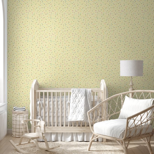 Papier Peint 2' x 12' Polka Dot Vinyl Texturé (Enfants)